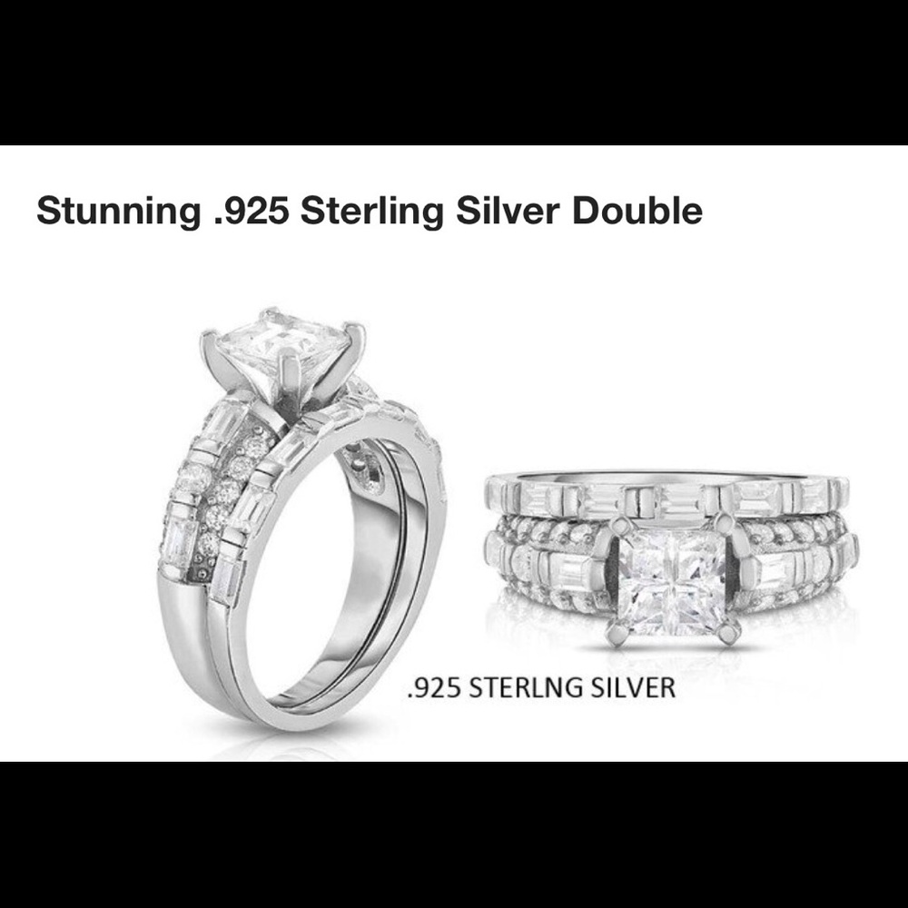❤️Final Sale❤️Sterling Silver Wedding set.